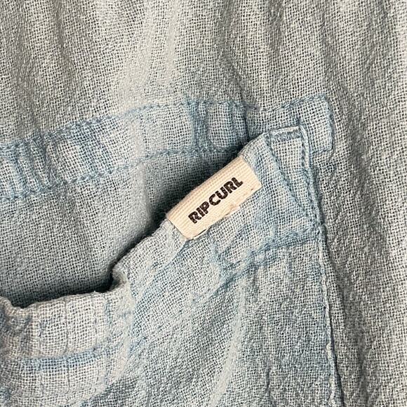 Ripcurl Womens Surf Pants Pure Cotton Drawstring Boho Chic Pants Blue - Picture 6 of 15